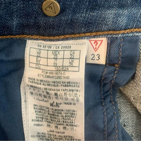 Guess Women’s Y2K Studded Distressed Jeans w Suspenders‎ S23 - Picture 6 of 11